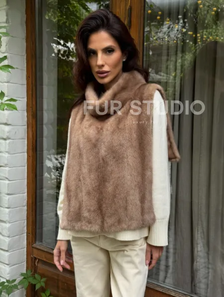 Манишка меховая из норки - фото 7