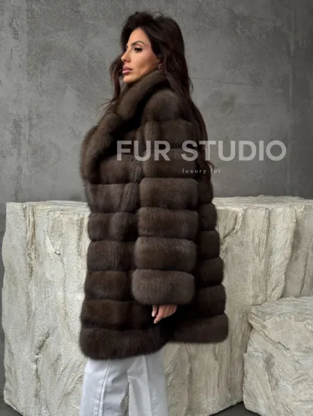 Женская шуба из соболя - фото 4