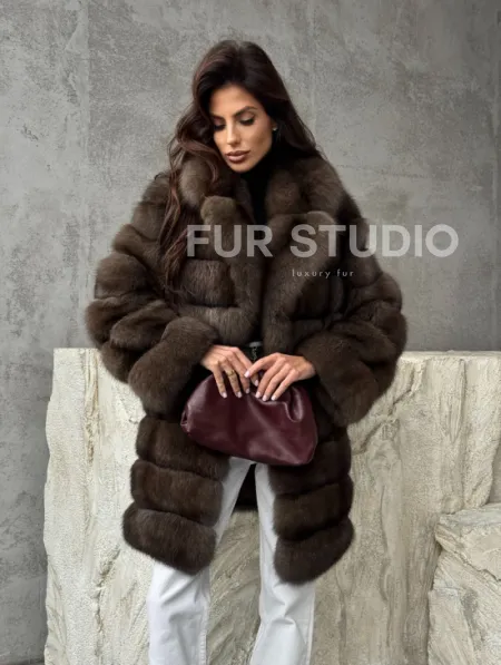 Женская шуба из соболя - фото 8