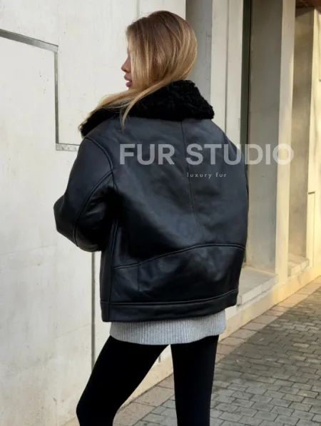 Дубленка авиатор зимняя - фото 10