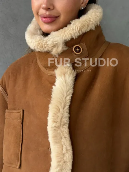 Дубленка - куртка двухсторонняя - фото 1