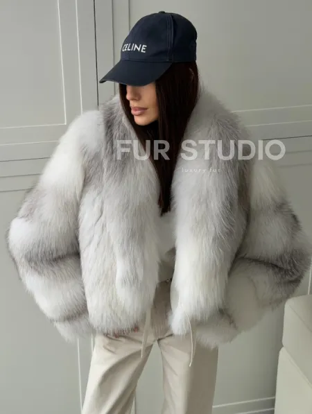 Шуба кроп-топ из лисы finnish cross fox - фото 6