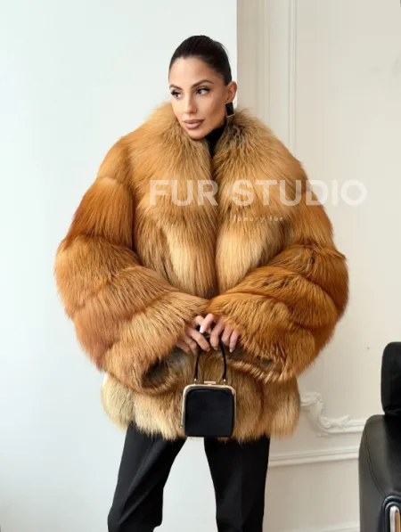 Шуба из лисы огневки - фото 6