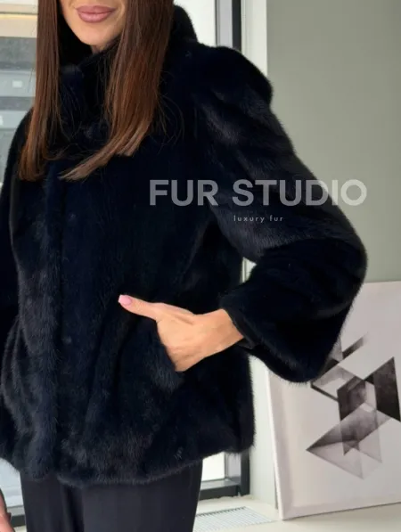 Укороченный норковый жакет - фото 2