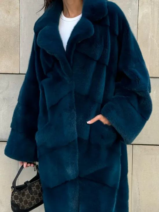 Шуба из аукционного меха норки NAFA английский воротник - фото 4