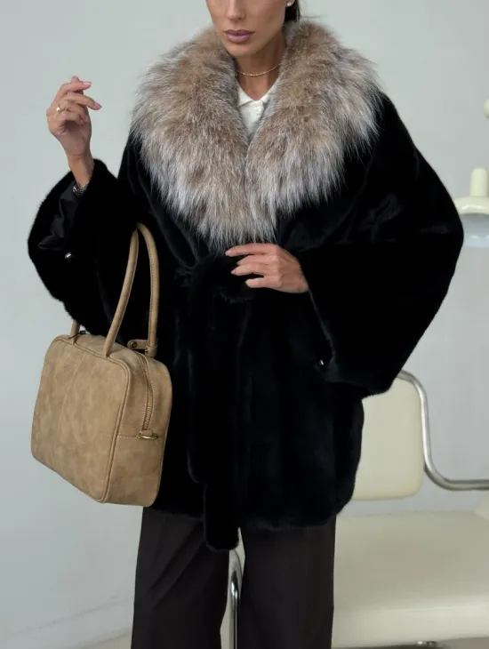 Норковая шуба с рысью - фото 3