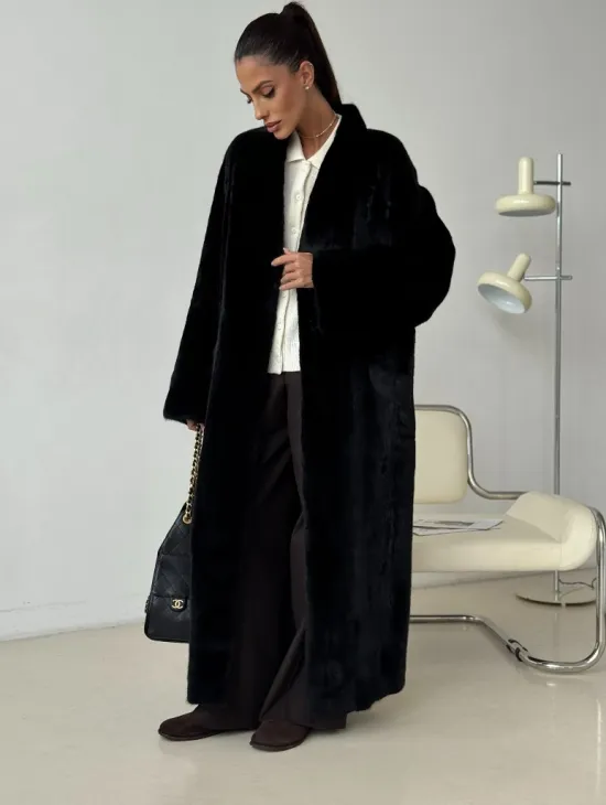 Длинная норковая шуба BLACKGLAMA - фото 5