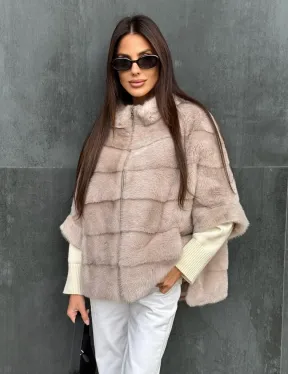 Кофта на молнии из меха норки - фото 0