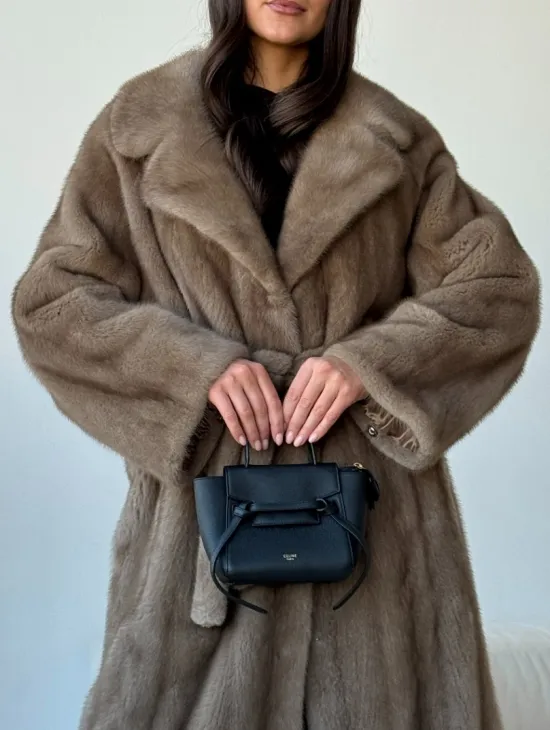 Норка пастель роспуск английский воротник - фото 2