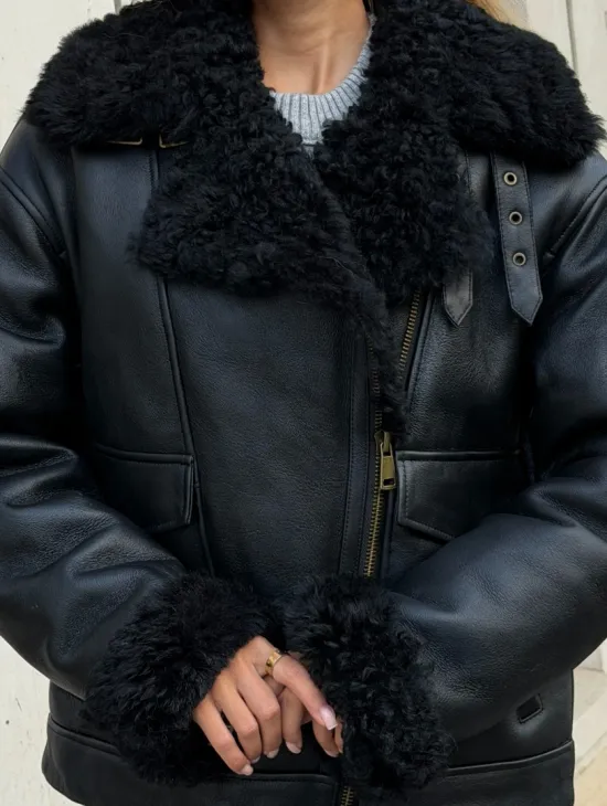 Дубленка авиатор зимняя - фото 2