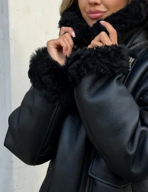 Дубленка авиатор зимняя - фото 5