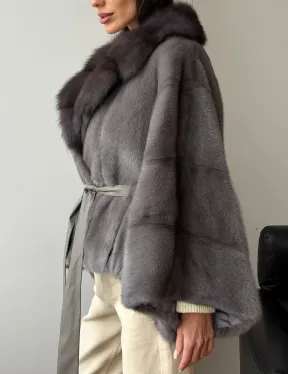 Короткий норковый полушубок - летучка - фото 3