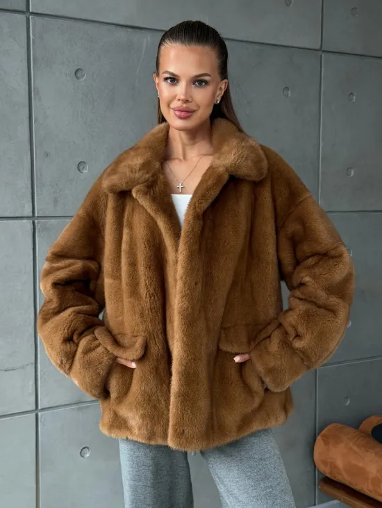 Женская норковая куртка - фото 9