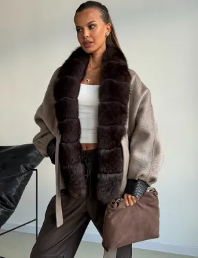 Пальто с мехом финского песца - фото 7