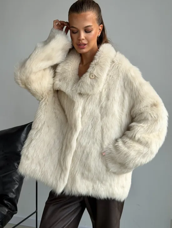 Двухсторонняя дубленка из меха тосканы - фото 5