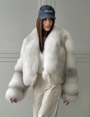 Шуба кроп-топ из лисы finnish cross fox - фото 8