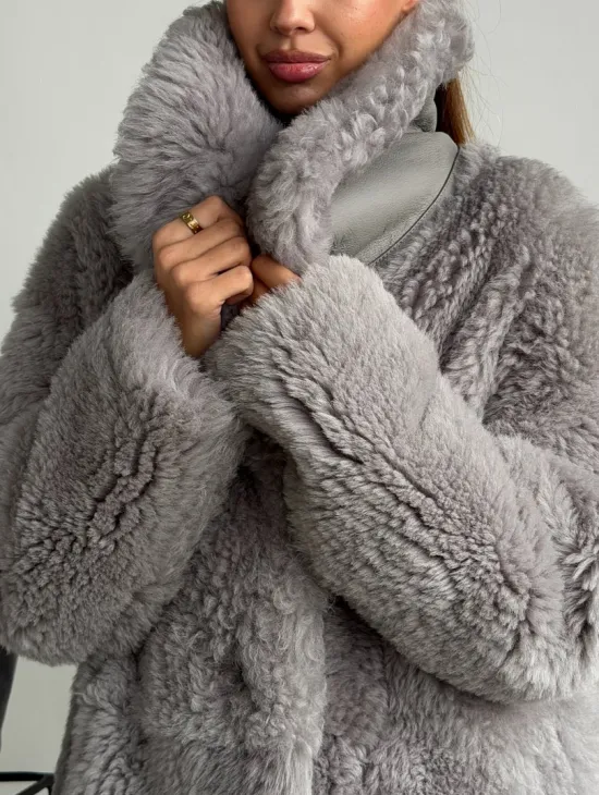 Полушубок из овчины - фото 1