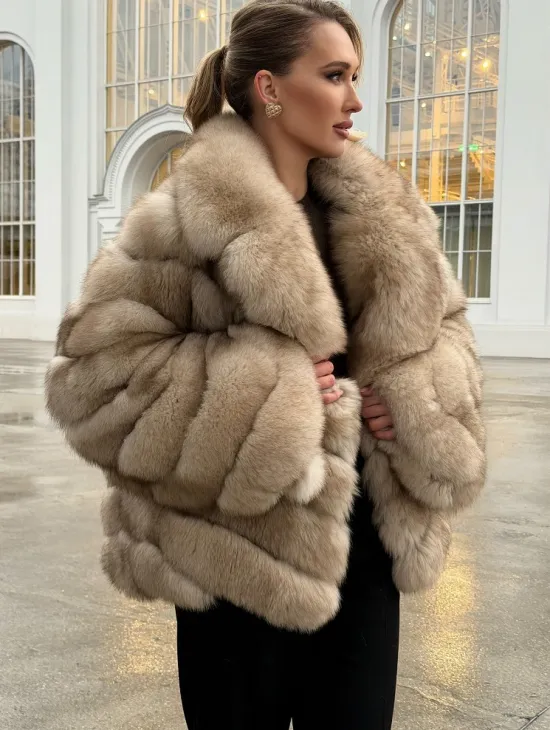 Шуба из песца под куницу - фото 5