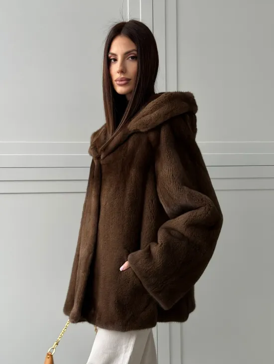 Автоледи с капюшоном из норки KOPENHAGEN FUR - фото 11