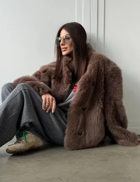 Дубленка из тосканы цвет taupe - фото 15