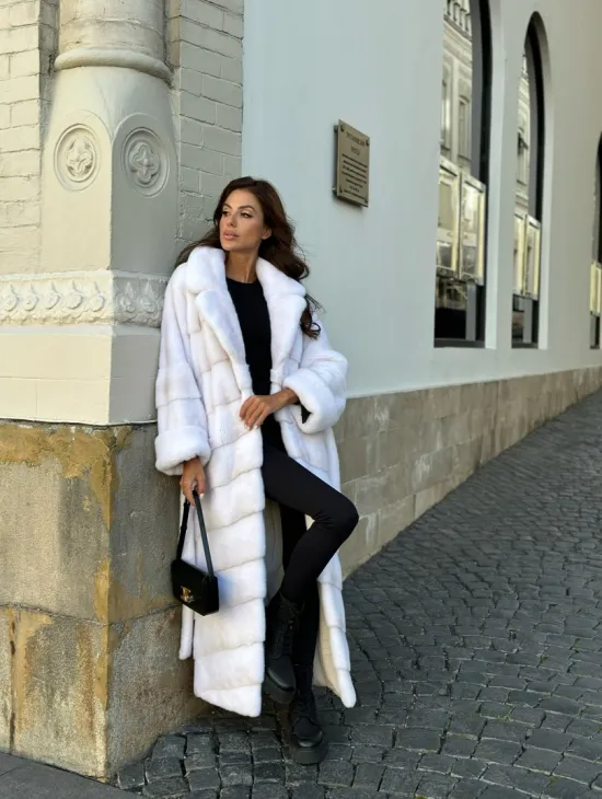 Шуба из импортной норки - цвет паломино - фото 5