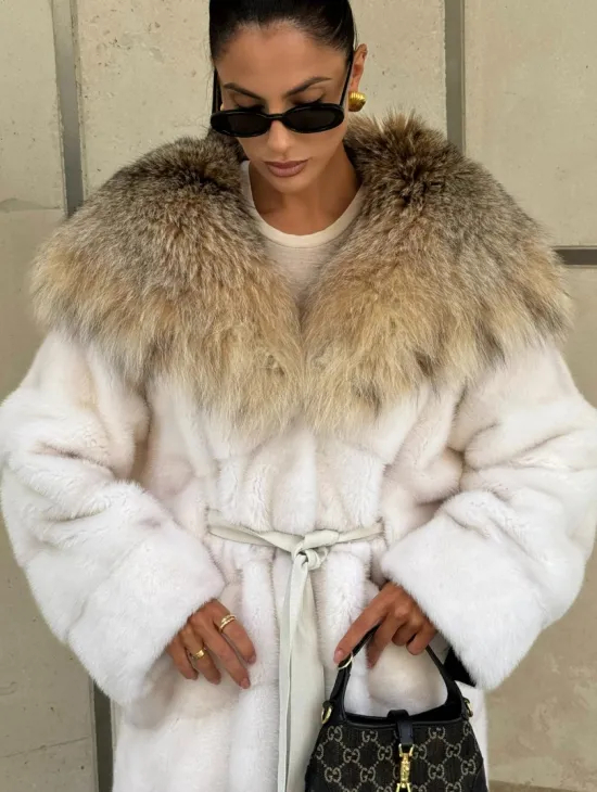 Норка кимоно с капюшоном рысь - фото 2