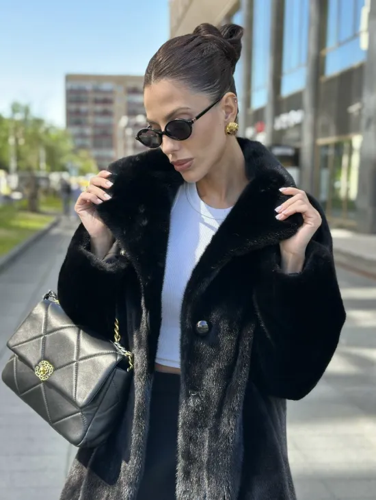 Шуба из аукционного меха норки SAGA FURS - фото 4